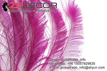ZPDECOR 50pcs/veliko 30-40 cm(12-16inch) Ročno Izberite Premium Kakovosti, Hot Pink Debelo Pav Meči Cut Perje Za Prodajo