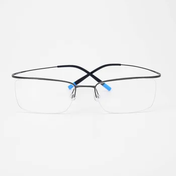 Čistega Titana Moških Očal Okvir Ultralahkih Kratkovidnost Recept Optični Pol Očala IP Plating Brezvijačno design