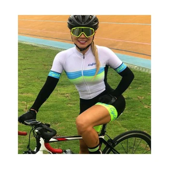 Ženske bela oblačila, kolesarska določa Triatlon obleko Kratek Rokav skinsuit Nastavi hitri suhe Maillot Ropa Ciclismo jumpsuit gel blazinico