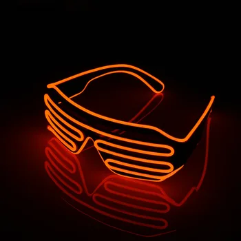 Žgočim Očala Bar Stranka Fluorescentna Dance DJ Svetla Očala, EL Žice, Moda, Neon, LED Luči, ki se Sveti Rave Vzdušje Activing Rekviziti