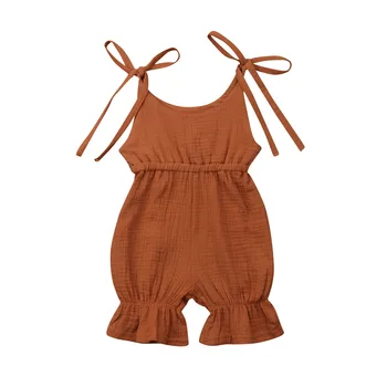 0-4Years Srčkan Novorojenčka Otroci Baby Dekle Poletje Trdna Romper Jumpsuit Obleko Sunsuit