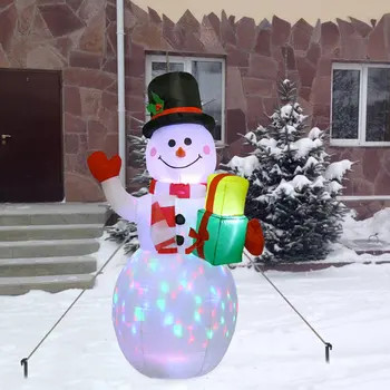 1,5 m Napihljivi Snežaka, Blow Up, Božični Okraski z LED Luči za Domačem Dvorišču Nakupovalna središča Božič Stranka Dekor EU Plug