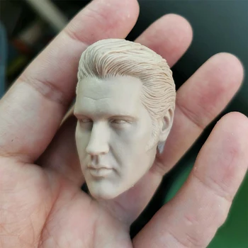 1/6 Elvis Presley Moški Unpainted Prazno Glavo Skulptura Modeli za 12