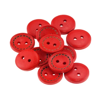 100 kozarcev 7-15 mm barva okrogla barva pikčasto-linija lesenih gumb DIY ročno izdelane šivalni pribor