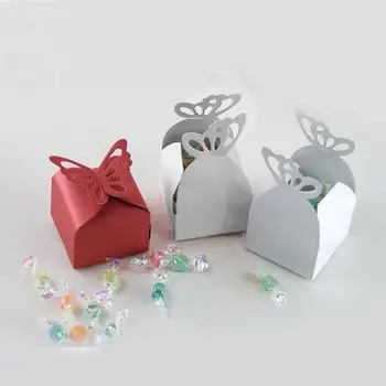 100 KOZARCEV Candy Bag Embalaža Polje Ustvarjalne Metulj Poroko bonboniera Poročno Darilo Metulj Pearl Papir Stranka Dobave nedelja