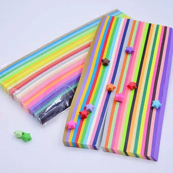 1030PCS, zaradi Česar zvezde Obrti papirjev trakovi candy barve lucky star origami otrok DIY plovilom origami papir 27colors
