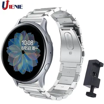 20 mm, iz Nerjavnega Jekla Watchband Trak za Samsung Galaxy Watch Aktivna 2 40 mm 44 mm /Prestavi S2/Šport Pametna Zapestnica Manšeta Correa