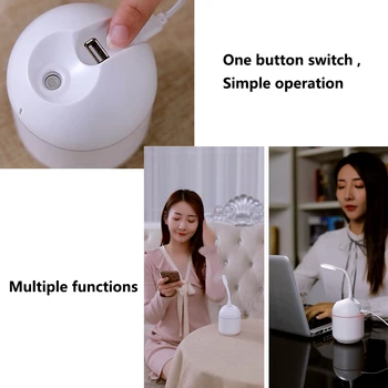 200 ML Ultrazvočno Mini Vlažilnik Zraka Aroma eteričnega Olja Difuzor Za Dom, Avto, USB Fogger Megle Kavo Z LED Nočna Lučka