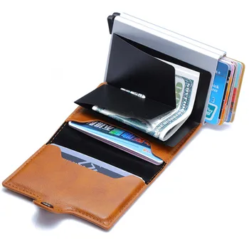 2019 Kartice Denarnice Primeru ID Kovinski Imetnikov Kreditnih Kartic, Z RFID Letnik Podjetja 2 modna Aluminij zlitine Denarnica za Kreditne Kartice