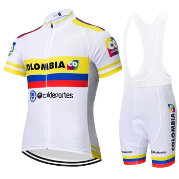 2019 moških Kolumbija Kolesarski Dresi Nastavite MTB Majica Kolo jersey Dihanje Oblačila Kolesarska Oblačila roupa ciclismo