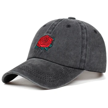 2019 nove Opere rose vezene baseball kapa bombaž hip hop klobuk moška in ženska moda in ženske oče klobuki nastavljiva zunanja kape