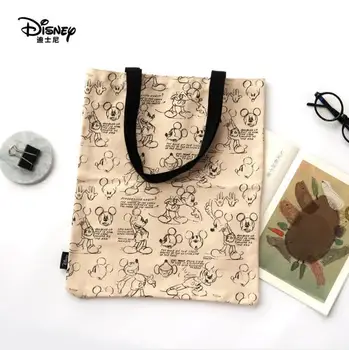 2019 novo 1pcs Resnično Disney Mickey Minnie Multi funkcijo Platno Potovanja Zložljiva Torba Torbici, Dekleta, otroci igrače, pliš Lutka Darilo