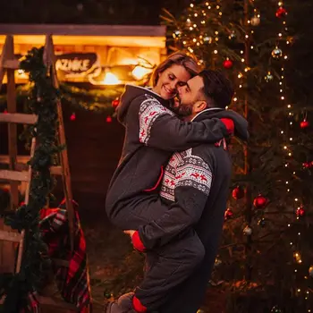 2020 Družino Božični Pižamo Hooded Romper Jelena Tiskanja Odrasle Ženske, Otroci, Družina Ujemanje Oblačila Božič Družinski Sleepwear Jumpsuit
