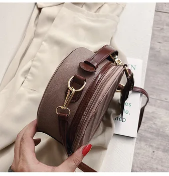 2020 modi messenger bag jeseni, pozimi vsestranski moda tujih slog enotni ramenski majhne okrogle vrečke svetlobno razkošje ženske