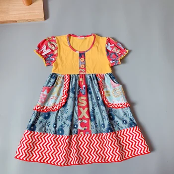 2020 Poletje Baby Obleko Nova Dekleta Modni Infantilne Obleke Bombaž otroška Oblačila Cvet Slog, Otroci, Oblačila, Princesa Obleko