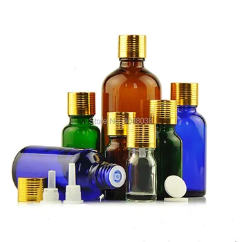 20pcs Eterično Olje, Steklenica, Kozarec se lahko ponovno polnijo Kozmetični Posodo z Notranjo Plug Zlata Nit Kritje Prazno Stekleničko za Parfum Vonj Steklenico