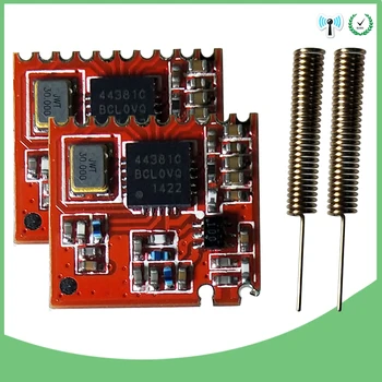 2pcs 433MHz RF modul 4438 čip original na Dolge Razdalje, komunikacijske Sprejemnik in Oddajnik SPI IS in 2pcs 433 MHz antena