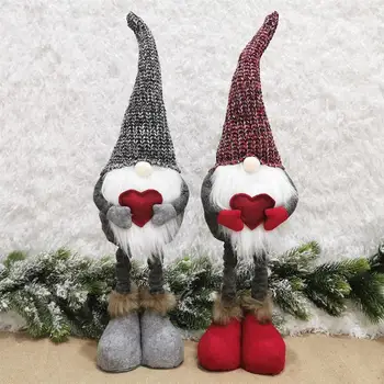 2pcs Božič Dolgimi Nogami Gnome Lutka Okraski Podaljša Stoji Elf Igrače Doma Stranka Novo Leto Dekor Otroci Darila