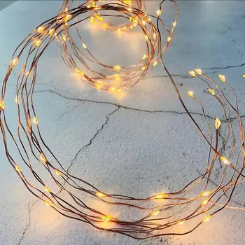 5 Vej 100 Luči Baterije Pravljice Niz Luči Trenil Slap Garland Luči za Počitnice DIY Božični Okraski