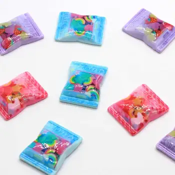 50/100 kozarcev Smolo Flatback Sweet Candy Ravno nazaj Cabochons Mini Hrane Okraskov Lutke za DIY Lase Lok Center Nakit Dec