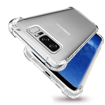 50pcs Zračne Blazine Kristalno Ohišje Za Samsung Galaxy S20 Ultra Opomba 20 Plus A10S A20S A40S A50S A70S Jasno, Mehko TPU Silikon Kuverta