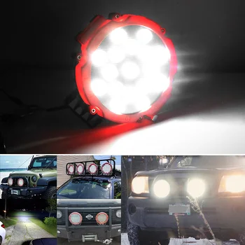 51W Super Svetla LED 4x4 Off Road Spot Luči Delo Lučka za Vožnjo Žarnice Žarometov Sealed Beam 7 Inch, Za Avto, Traktor Tovornjak Auto