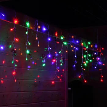 7# 1PC Ustvarjalne LED Okno Zavese Ledenica Niz Vila Luči svate Božični Dekor Počitnice Razsvetljavo Dekor