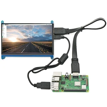 7 Palčni za Raspberry Pi 3 Model B+ LCD Zaslon, Pritisnite Zaslon LCD 1024x600 HDMI TFT Monitor + Imetnik Primeru za Raspberry Pi 3