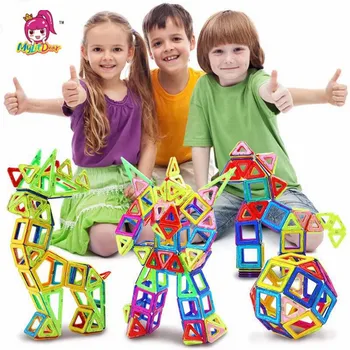 71pcs Velika Velikost DIY Magnetni Bloki Magnetni Konstruktor Otroci Magnet Oblikovalec Za Otroke Darilo Izobraževalne Igrače Za Fante Dekle