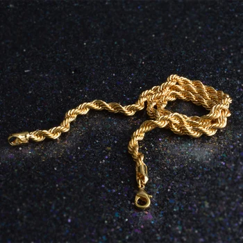 925 Srebro 6 mm, Vrvi, Verige Ogrlica za Ženske Moški Twisted Ogrlica Verige Zlata