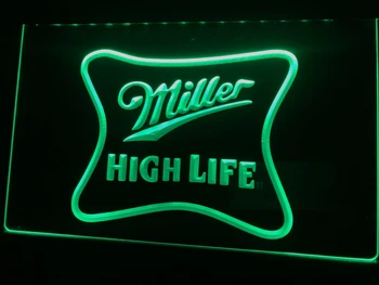 A077 Miller Visoko Življenja Pivo Oglas Bar Pub LED Neon Luči Prijavite