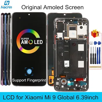 Amoled Zaslon za Xiaomi Mi 9 Original LCD z Okvirjem Diginal Odklepanje Zaslona na Dotik Zamenjava za Xiaomi Mi 9 Mi9 M9 Globalni LCD