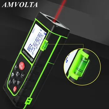 AMVOLTA Laser Rangefinder 100m 80 60 m 40m Laser Distance Meter Digitalni Trena Laser Trak Range Finder Graditi Ukrep, Naprave Ravnilo