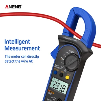 ANENG ST201 Multimeter Digitalni Objemka Meter Strokovno Kapacitivnost Odpornost Tester Trenutno Plier Ampermeter Objemka Meter VFC