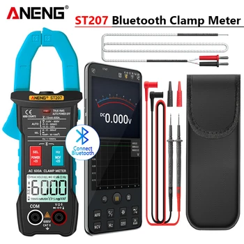 ANENG ST207 Digitalni Bluetooth Multimeter Objemka Meter 6000 Count True RMS DC/AC Napetost Tester IZMENIČNI tok Hz Kapacitivnost Ohm