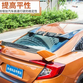 Avto Zadnje Okno Strešni Spojler ustnice Vizir R Slog ABS Plastike Rep Krilo Paše za Honda za Državljansko 10. 4DR Limuzina 2016-2018