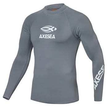 AXESEA Moške Kopalke Long Sleeve majica Rashguard s Soncem Kopalke UV Trdna Deskanje Rokavi Top UPF50+ Izpuščaj Stražar, Plavanje Obleko