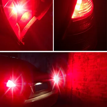 BA15S 1156 P21W S25 1157 3030 18 LED Kroglice Avto Zavorne Luči 2pcs Vključite Opozorilne Luči Žarnice za Avto Rep Luči za Meglo Povratne Žarnica