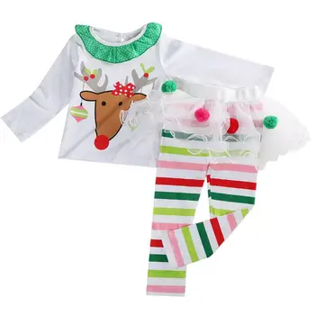 Baby Dojenčkov, Otrok, Dekle Kostum Set za Otroke Božič Nastavite Jelenov Vrhovi Tutu Krilo otroška Oblačila otroci dekliška oblačila