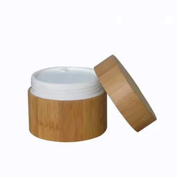 Bambus Krema Kozarec PP Plastični Posodi 10 G 20 G 30 G 50 G Prazne Povratne Steklenice Kozmetične Embalaže Pot Bambusa Lesene Jar 10pcs