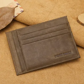 Bison Denim Letnik Pravega Usnja Priložnostne retro design Kovanec Torbice moških imetnik kreditne kartice mini žep mala torbica