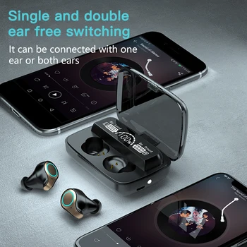 Bluetooth 5.1 Brezžične Slušalke Z Mics Šport Nepremočljiva TWS M18 Slušalke Dotik upravljanje Glasbe Čepkov Mini Čepkov za Slušalke