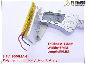 Brezplačna dostava za 3,7 V litij-polimer baterija 3000 mah 114550 mobilno napajanje tablet GPS navigator