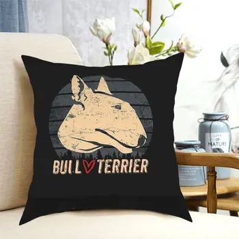 Bull Terier Pes Srce Ljubezni Kvadratnih Vzglavnik Poliester Blazine za Kavč Super Pillowcover Doma Dekor