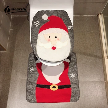 CELOVITOST Nove Vrste Božični okraski, wc pokrov wc ustvarjalno dekoracijo dva sklopa Srčkan Božični okraski