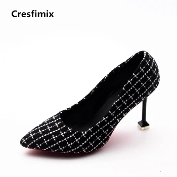 Cresfimix ženske modni visoke kakovosti pomlad & poletje zdrsne na visokih petah ženski cool & seksi stranka visoke pete, čevlji a646
