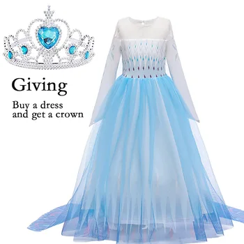 Dekleta Oblačenja 2 Elsa Princesa Obleke Za Dekleta Elegantno Ana Kostum Pustni Cosplay Stranka Obleko Otroci Oblačila fantasia Otroci