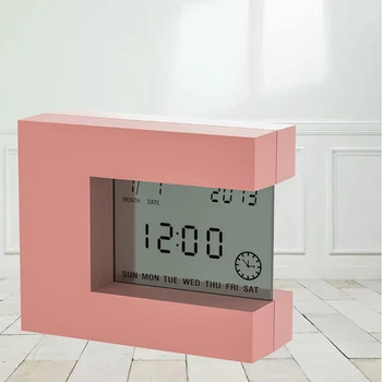 Digitalni Mizi Koledar Budilka z Notranjo Termometer & Odštevalnik Elektronski Kvadratnih Postelji Watch Sodobno oblikovanje