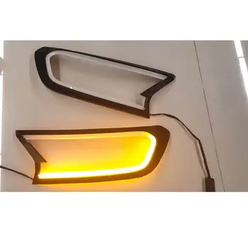 Dinamični DRL Vključite Signal Belo Oranžni Smerniki LED prevleka Trim ABS Lučka Kapuco Za FORD Za RANGER T6 WILDTRAK 2016 2017 2018