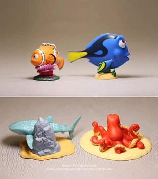 Disney Iskanje Nemo Dory 4 stilov 4-5 cm mini PVC Dejanje Slika Držo Model Anime Zbirka Figur Igrače model za otroke